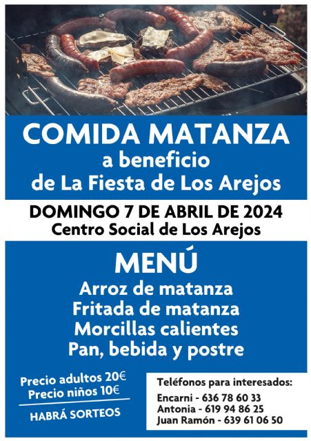 El domingo se celebra la comida de matanza a beneficio de Los Arejos - 1, Foto 1