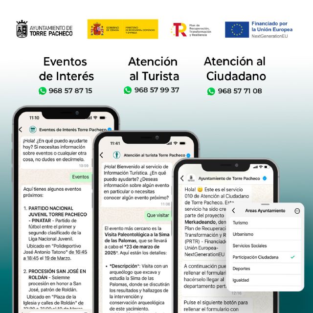 Torre Pacheco revoluciona la comunicación con los ciudadanos a través de plataformas conversacionales de WhatsApp - 5, Foto 5