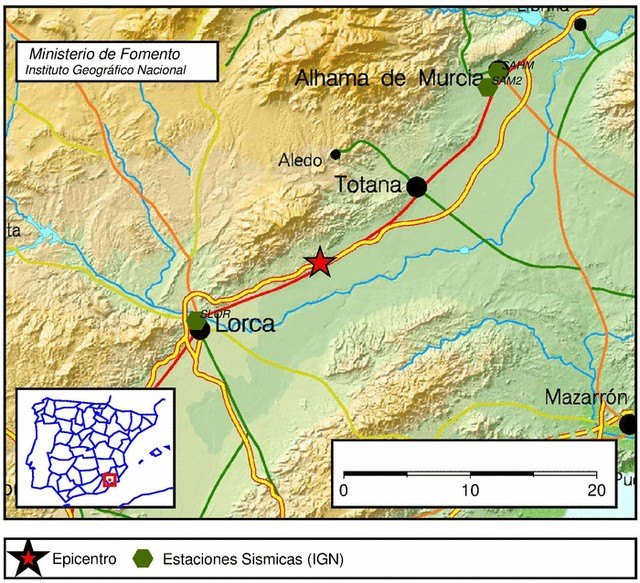 Un terremoto de 3,7 grados prximo a Lorca se deja notar en Alhama, Foto 1