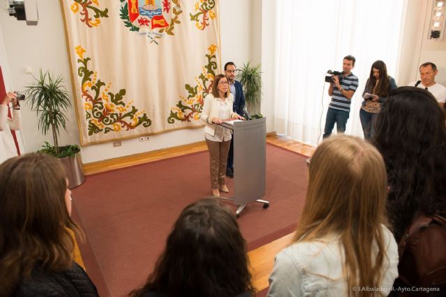 34 alumnos franceses de intercambio con el Ben Arabi visitan el Palacio Consistorial - 3, Foto 3