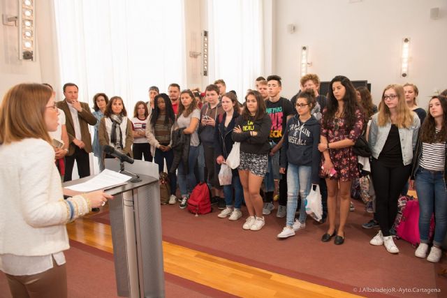 34 alumnos franceses de intercambio con el Ben Arabi visitan el Palacio Consistorial - 4, Foto 4