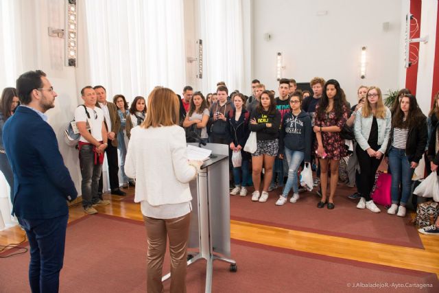 34 alumnos franceses de intercambio con el Ben Arabi visitan el Palacio Consistorial - 5, Foto 5