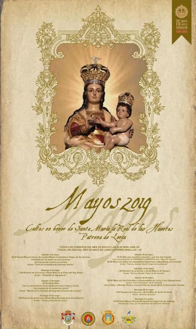 El Alcalde anima a todos los lorquinos a participar en los actos del mes de Mayo organizados para honrar a la Virgen de las Huertas, patrona de la ciudad - 1, Foto 1