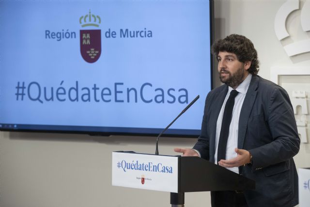 López Miras propone a Sánchez un marco bilateral con la Región de Murcia para abordar la desescalada