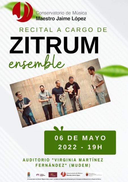 El Conservatorio Profesional de Música Maestro Jaime López de Molina de Segura organiza un recital, a cargo de Zitrum Ensemble, el viernes 6 de mayo - 1, Foto 1