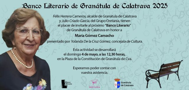 Granátula de Calatrava clausura las actividades del 'Día del Libro' con el Banco Literario 2025 en honor a la escritora María Gómez Camacho - 1, Foto 1