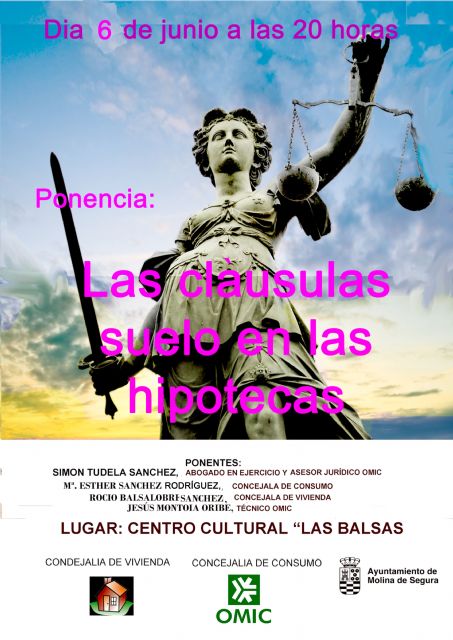 El Ayuntamiento de Molina de Segura organiza una ponencia sobre cláusulas suelo en las hipotecas el lunes 6 de junio - 1, Foto 1