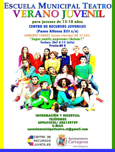 La Escuela Municipal de Teatro de Cartagena abre inscripciones para su escuela de verano infantil y juvenil - 1, Foto 1