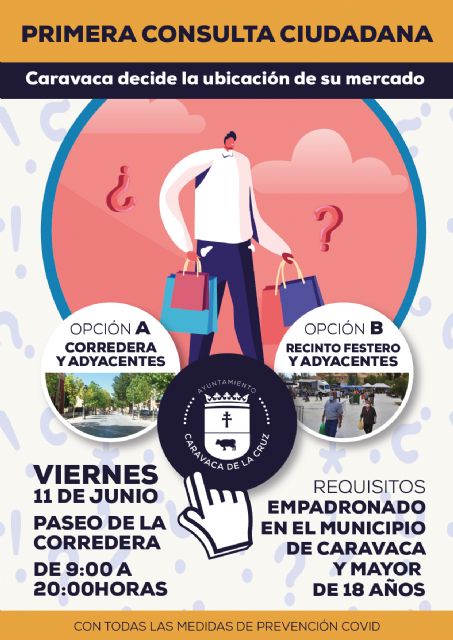 El Ayuntamiento de Caravaca realiza la primera consulta pública en el municipio para que los vecinos decidan sobre los dos proyectos de ubicación del mercado semanal - 1, Foto 1
