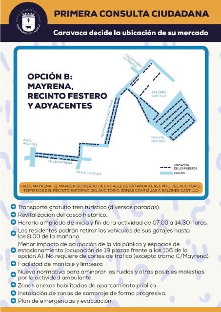 El Ayuntamiento de Caravaca realiza la primera consulta pública en el municipio para que los vecinos decidan sobre los dos proyectos de ubicación del mercado semanal - 3, Foto 3