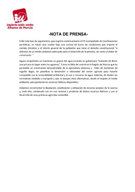 Valoración del Pleno Ordinario del 31 de mayo de 2022. IU-verdes Alhama de Murcia - 2, Foto 2