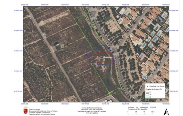 La presa medieval “pared de los Moros”, protegida cautelarmente, tras la incoación del expediente de bien catalogado solicitado por HUERMUR - 1, Foto 1