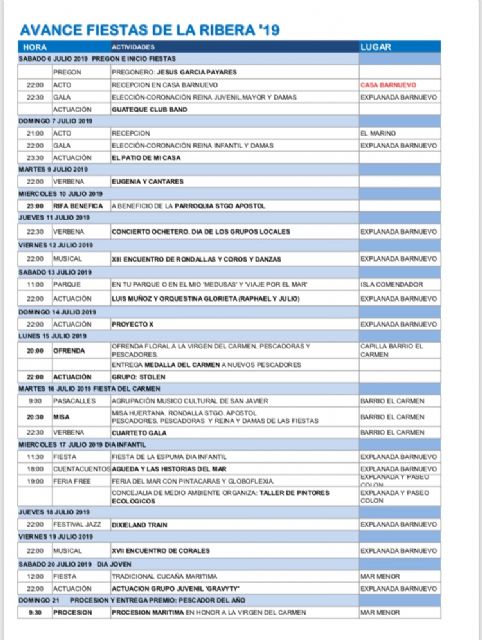 Las fiestas patronales marcarán el ritmo del verano en Santiago de la Ribera - 2, Foto 2