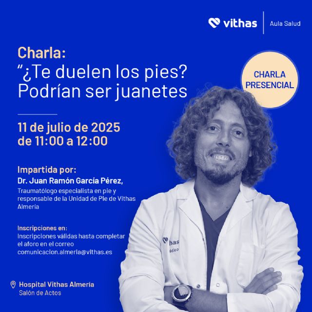 El Hospital Vithas Almería organiza un Aula Salud gratuito sobre juanetes - 2, Foto 2