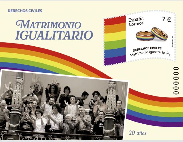 Correos presenta un sello dedicado al 20 aniversario del matrimonio igualitario - 1, Foto 1