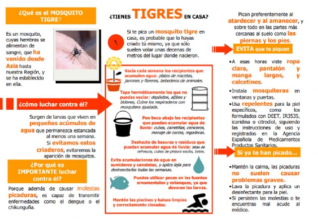 Consejos para evitar la proliferación de mosquito tigre en la Región - 1, Foto 1