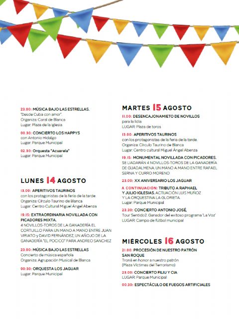 Blanca, lista para honrar a San Roque en sus fiestas Patronales de agosto - 2, Foto 2