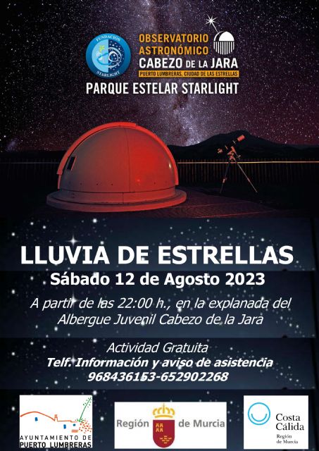 Lumbrerenses y visitantes volverán a disfrutar de la 'Lluvia de Estrellas' en el Cabezo de la Jara el próximo 12 de agosto - 1, Foto 1