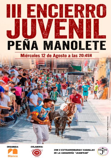 La Pe&ntilde;a Manolete organiza el III Encierro Juvenil de Blanca - 2, Foto 2