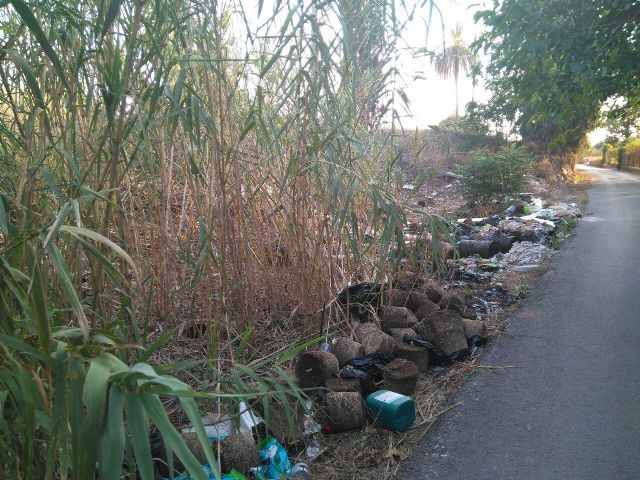 Ahora Murcia denuncia que la senda verde de Espinardo se ha convertido en un vertedero de escombros y de macetas presuntamente de marihuana - 5, Foto 5