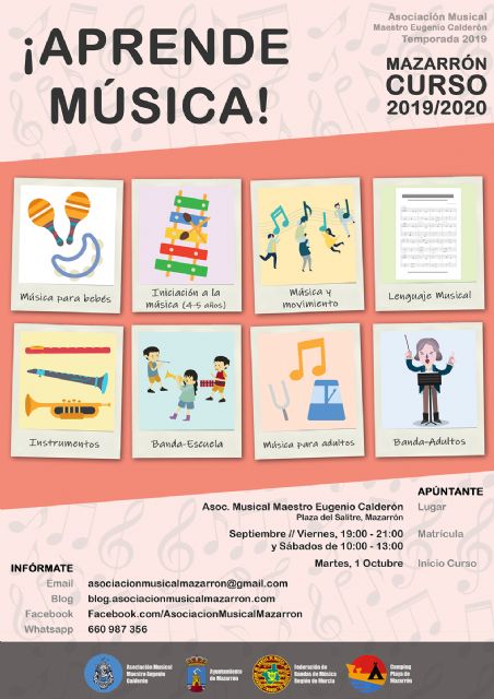 Abierto el periodo de matrícula para la Escuela de Música de la Asociación Maestro Eugenio Calderón - 1, Foto 1