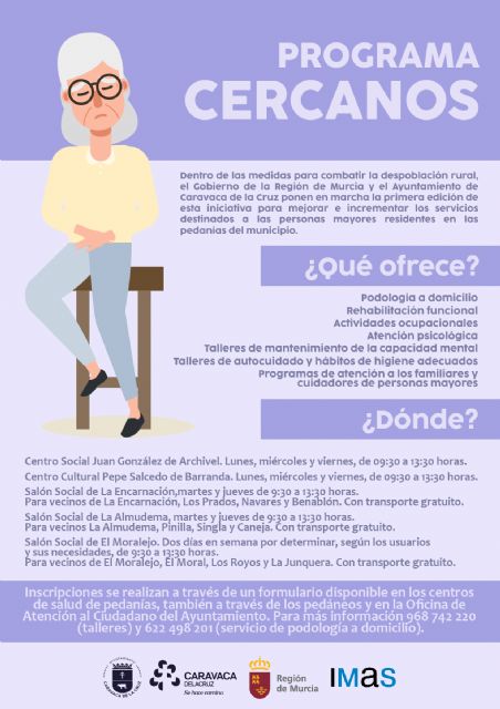 El Ayuntamiento de Caravaca lanza el Programa 'Cercanos' para acercar servicios de salud y bienestar a las personas mayores de pedanías - 1, Foto 1