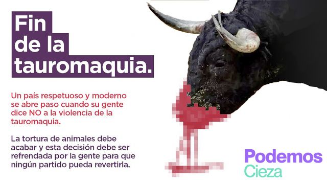Podemos-Cieza lamenta la recuperación de los festejos taurinos durante la Feria - 1, Foto 1