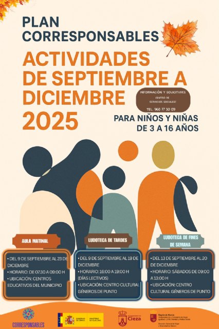 El Plan Corresponsables hace público el programa de actividades para los meses de septiembre a diciembre - 1, Foto 1