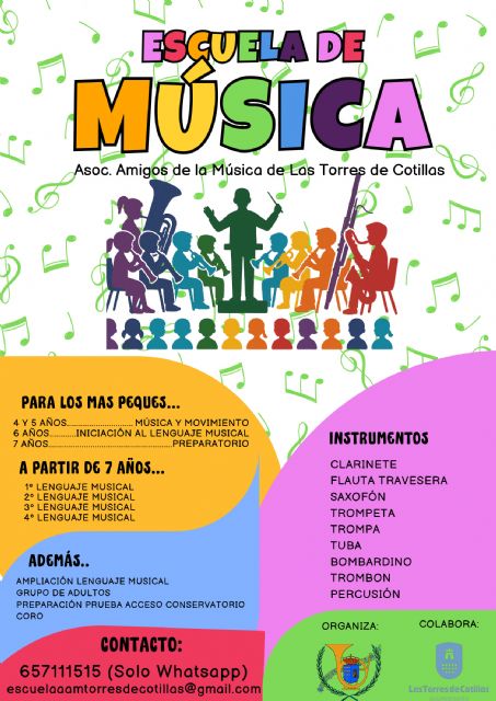 La Escuela de Música de Las Torres de Cotillas abre matrícula para el curso 2025-26 - 1, Foto 1