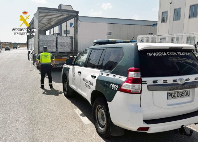 La Guardia Civil inmoviliza un vehículo pesado que circulaba con placas de matrícula falsas - 2, Foto 2