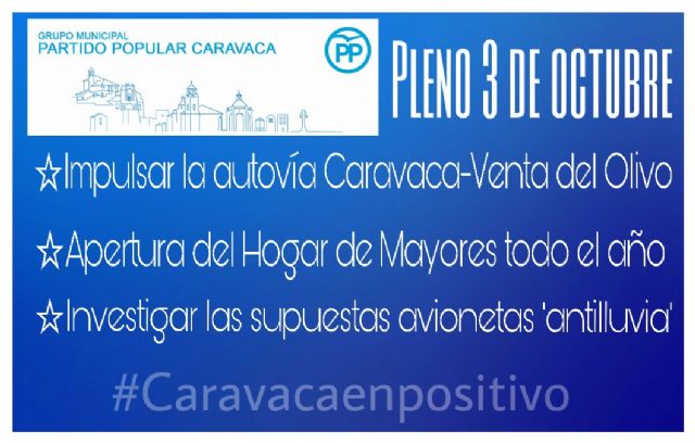 El Grupo Popular lleva al Pleno de hoy impulsar la autovía Caravaca Venta de Cavila-Venta del Olivo - 1, Foto 1