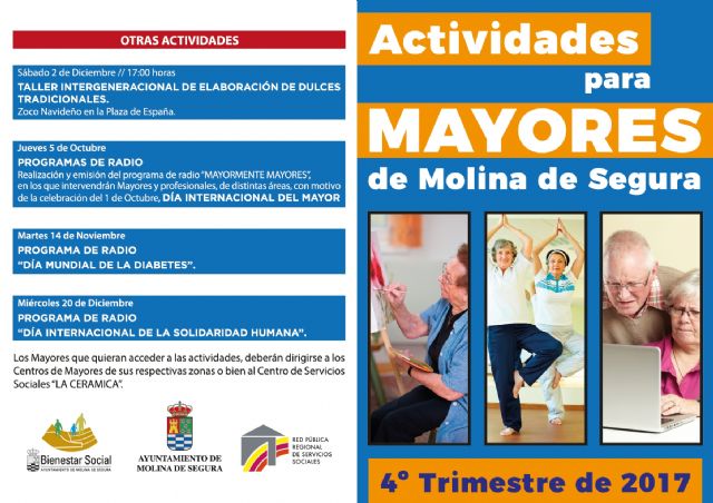 Nota de prensa sobre II Programa ´Mayormente Mayores´ y actividades último trimestre Concejalía Bienestar Social de Molina de Segura - 1, Foto 1