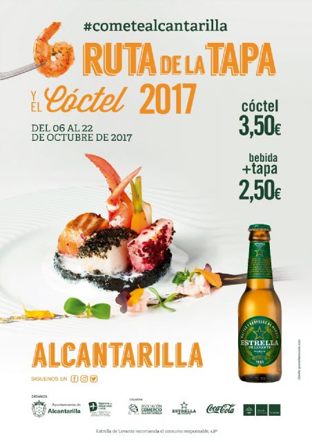 El viernes próximo se inaugura en Alcantarilla la sexta Ruta de la Tapa y el Cóctel, que se celebrará en nuestra ciudad del 6 al 22 de octubre, con 27 establecimientos participando en la misma - 1, Foto 1