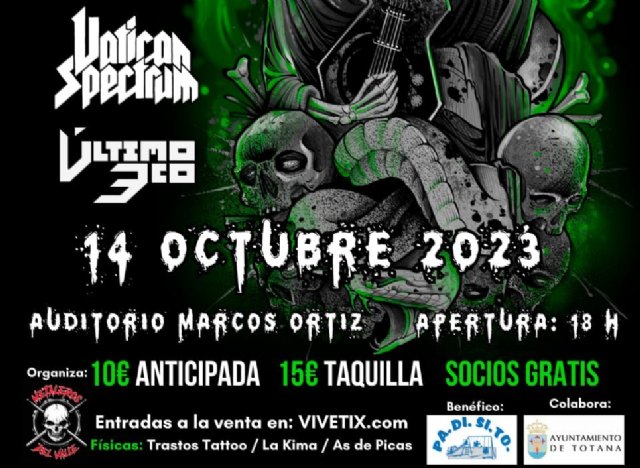 El VI Totana Metal Fest se celebrará el próximo 14 de octubre, en el Auditorio Municipal “Marcos Ortiz”, Foto 2