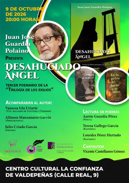 Valdepe&ntilde;as acoge la presentación de 'Desahuciado ángel', el nuevo poemario de Juan José Guardia Polaino - 2, Foto 2