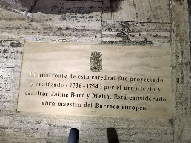 Murcia reconoce la figura de Jaime Bort con una placa conmemorativa junto al imafronte de la Catedral - 3, Foto 3