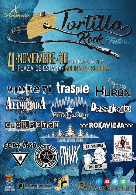 Molina de Segura acoge la décima edición del TORTILLA ROCK FESTIVAL el sábado 4 de noviembre - 1, Foto 1