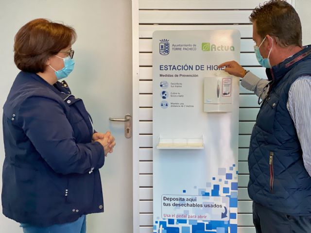 Actúa distribuye estaciones de desinfección en los principales edificios municipales de Torre Pacheco - 3, Foto 3