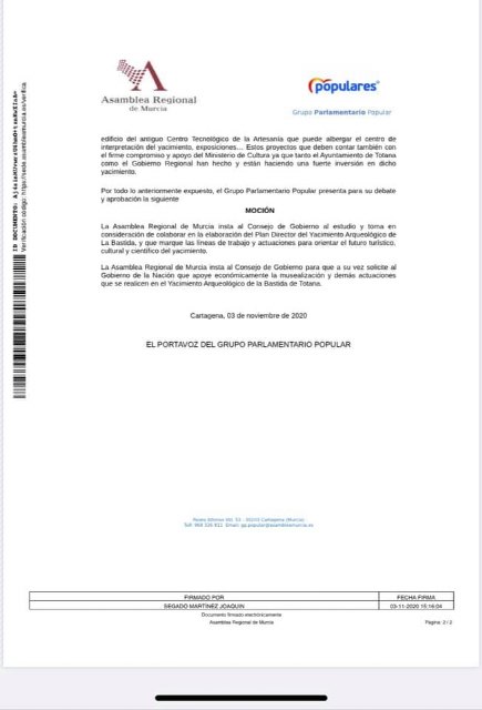 The PP of Totana asks the mayor to urgently prepare the Master Plan for the Bastida Archaeological Site and to make the infrastructure for a museum in said site museum, Foto 3