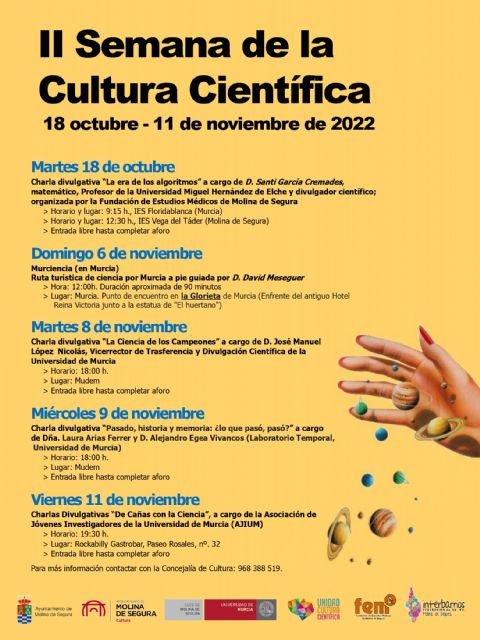 La UMU lleva la ciencia a Molina de Segura con la II Semana de la Cultura Científica - 1, Foto 1