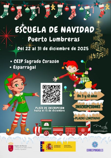 Puerto Lumbreras abre el plazo de inscripción para las Escuelas de Conciliación Corresponsables de Navidad 2025 - 1, Foto 1