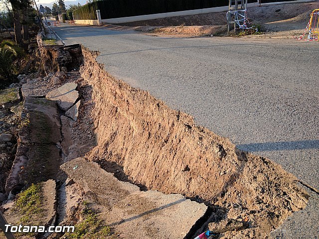 La carretera C7 de La Huerta permanecerá cortada el día de la romería del 7 de enero a consecuencia de los daños ocasionados por el temporal de lluvias, Foto 4