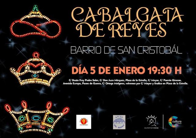 El Barrio de San Cristóbal volverá a acoger mañana la tradicional Cabalgata de Reyes que comenzará a partir de las 19:30 horas en la calle Juan Mínguez - 1, Foto 1