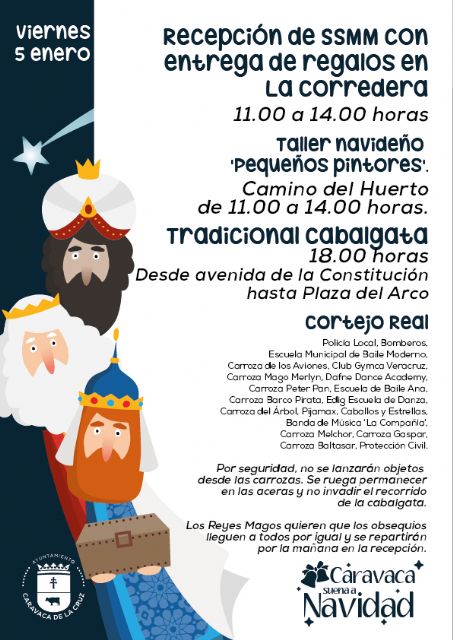 El Ayuntamiento de Caravaca ha preparado una jornada de actividades para celebrar la llegada de los Reyes Magos al municipio - 1, Foto 1