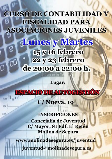 La Concejalía de Juventud de Molina de Segura organiza un curso de contabilidad y fiscalidad para asociaciones juveniles - 1, Foto 1
