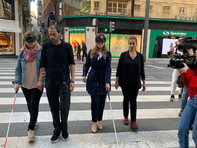 Discapacidad y Movilidad Sostenible colaboran para implantar el dispositivo passblue en zonas prioritarias de Murcia - 1, Foto 1