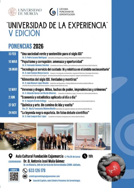 Lorca acoge una nueva edición de La Universidad de la Experiencia - 2, Foto 2