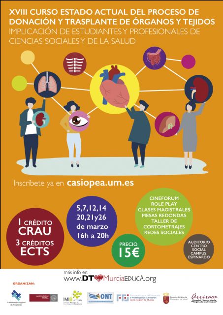 La Universidad de Murcia organiza curso sobre la donación y trasplante de órganos - 1, Foto 1