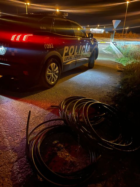 La Policía Local de Torre Pacheco detiene al autor de un intento de robo de cable eléctrico - 1, Foto 1