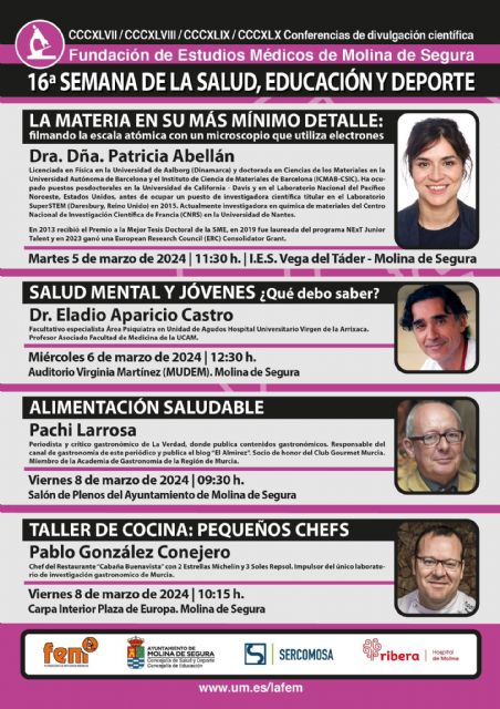 La 16ª Semana de la Salud, Educación y Deporte de Molina de Segura se celebra del 4 al 10 de marzo bajo el lema VIVE, sigue la onda y disfruta - 4, Foto 4